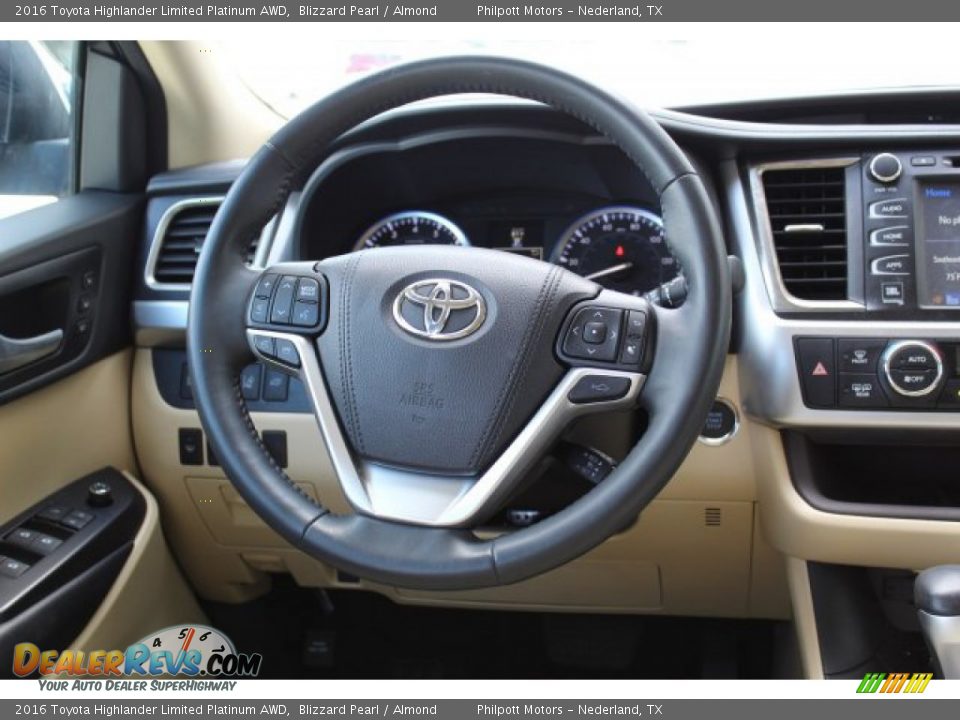 2016 Toyota Highlander Limited Platinum AWD Blizzard Pearl / Almond Photo #22