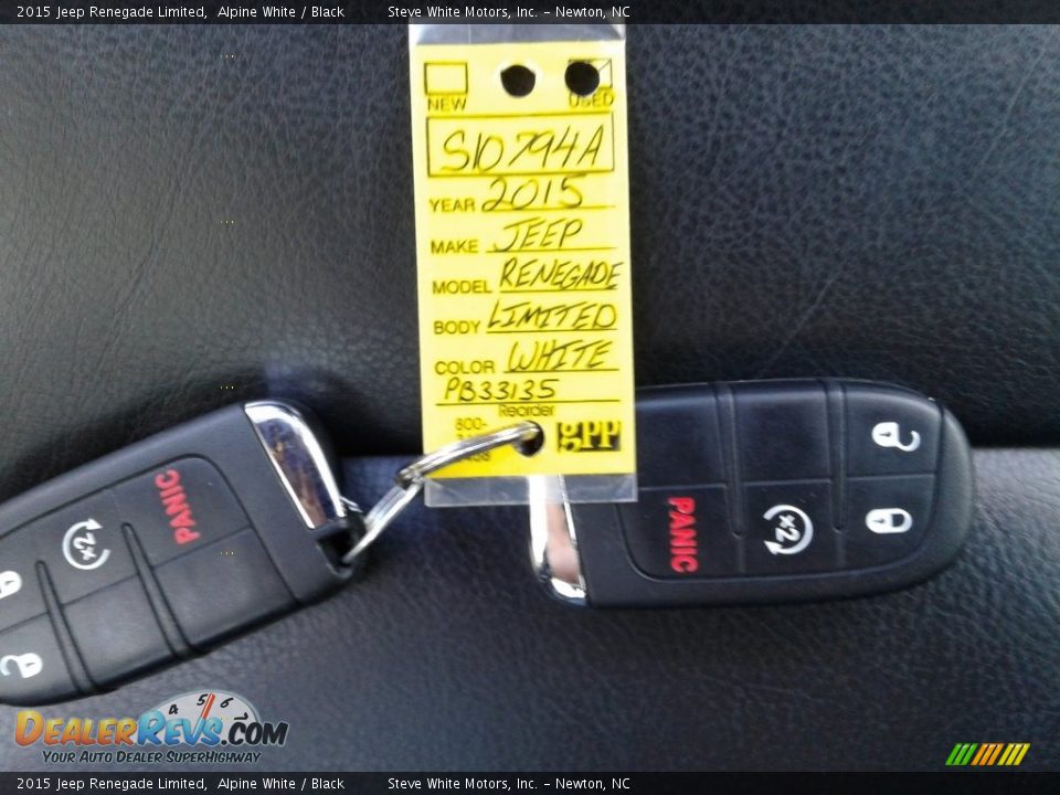 2015 Jeep Renegade Limited Alpine White / Black Photo #27