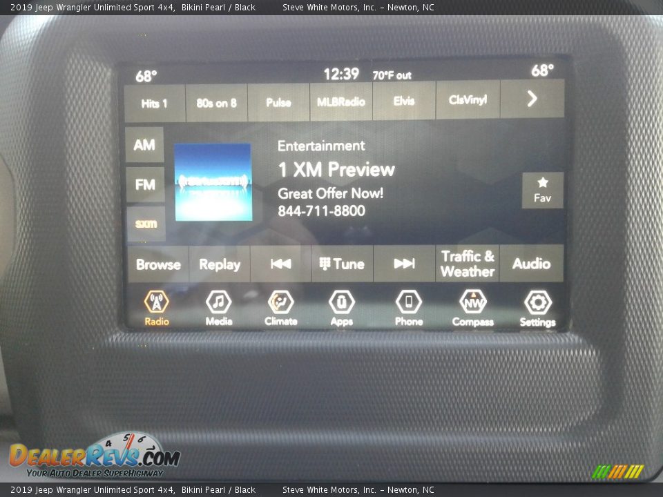 2019 Jeep Wrangler Unlimited Sport 4x4 Bikini Pearl / Black Photo #21