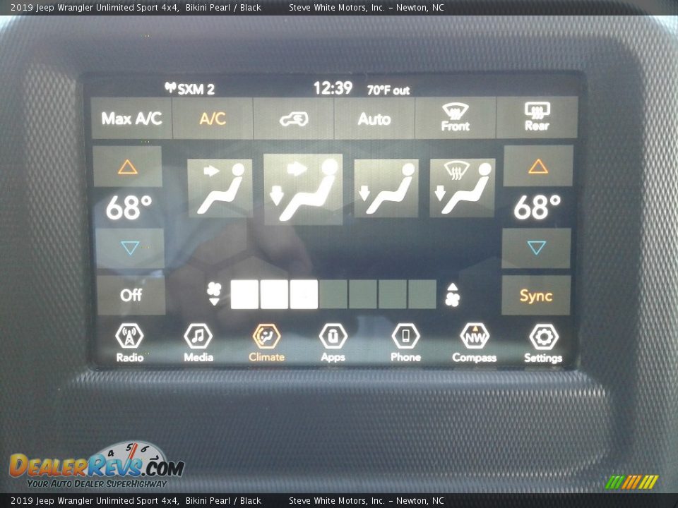 2019 Jeep Wrangler Unlimited Sport 4x4 Bikini Pearl / Black Photo #23