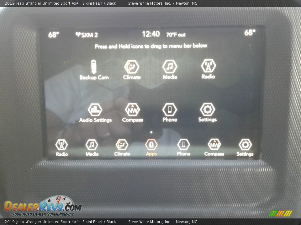 2019 Jeep Wrangler Unlimited Sport 4x4 Bikini Pearl / Black Photo #24