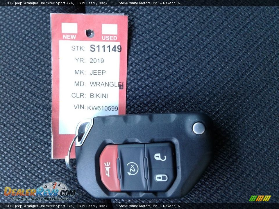 2019 Jeep Wrangler Unlimited Sport 4x4 Bikini Pearl / Black Photo #28