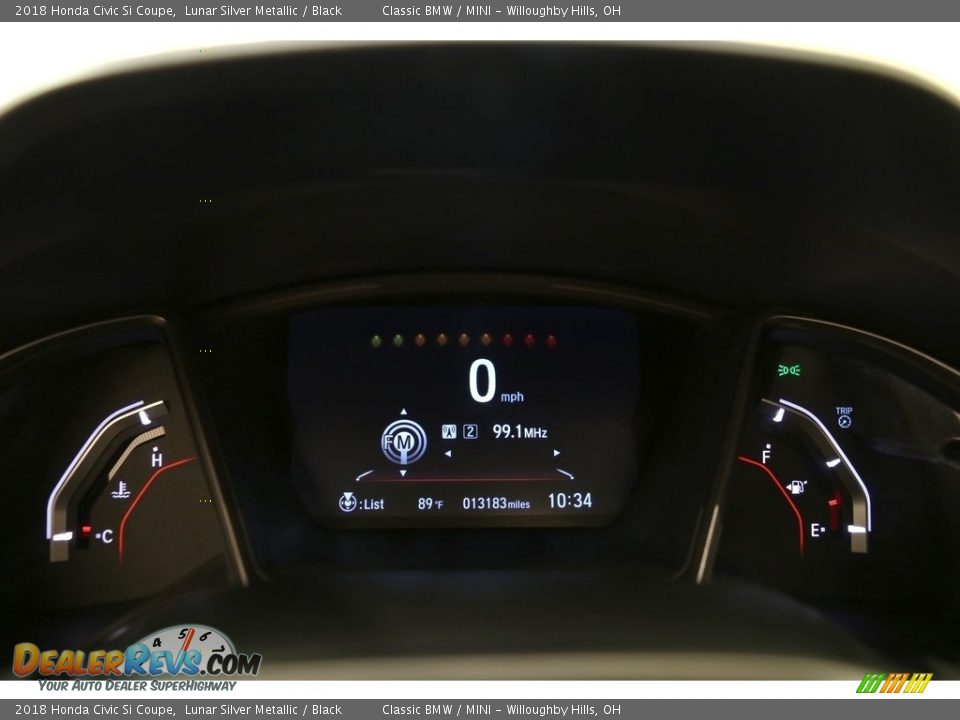 2018 Honda Civic Si Coupe Lunar Silver Metallic / Black Photo #7