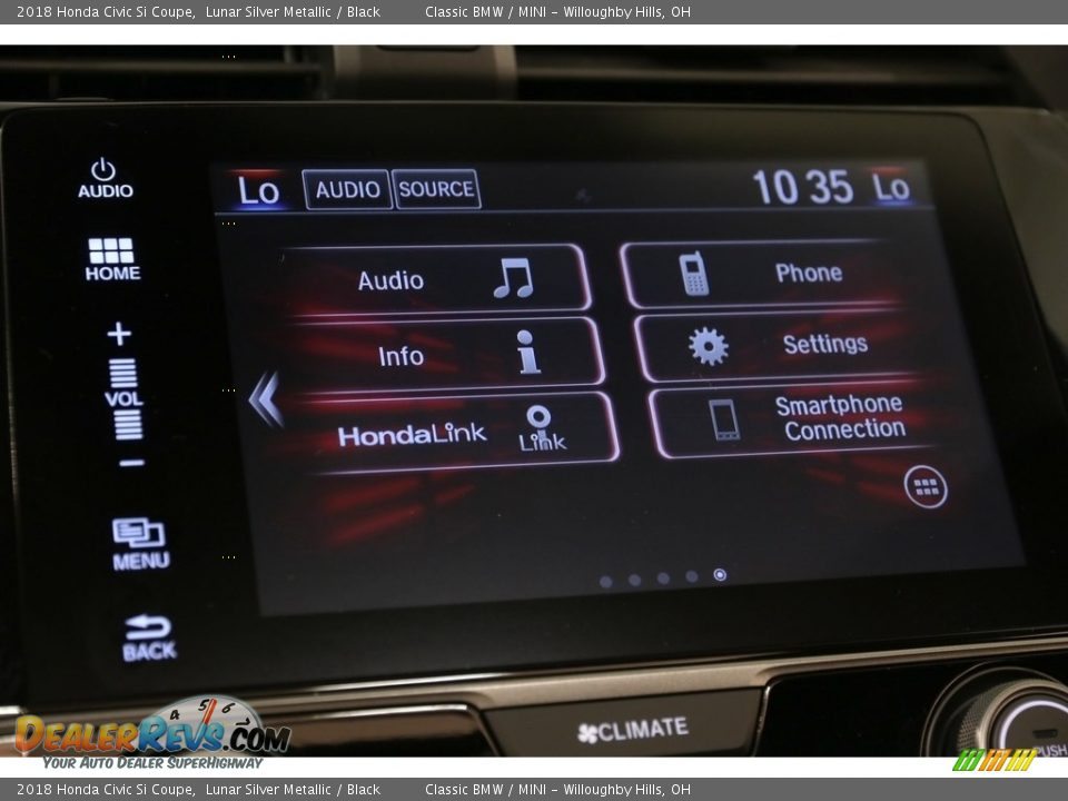 2018 Honda Civic Si Coupe Lunar Silver Metallic / Black Photo #9