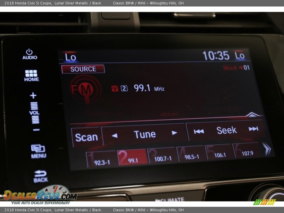 2018 Honda Civic Si Coupe Lunar Silver Metallic / Black Photo #10