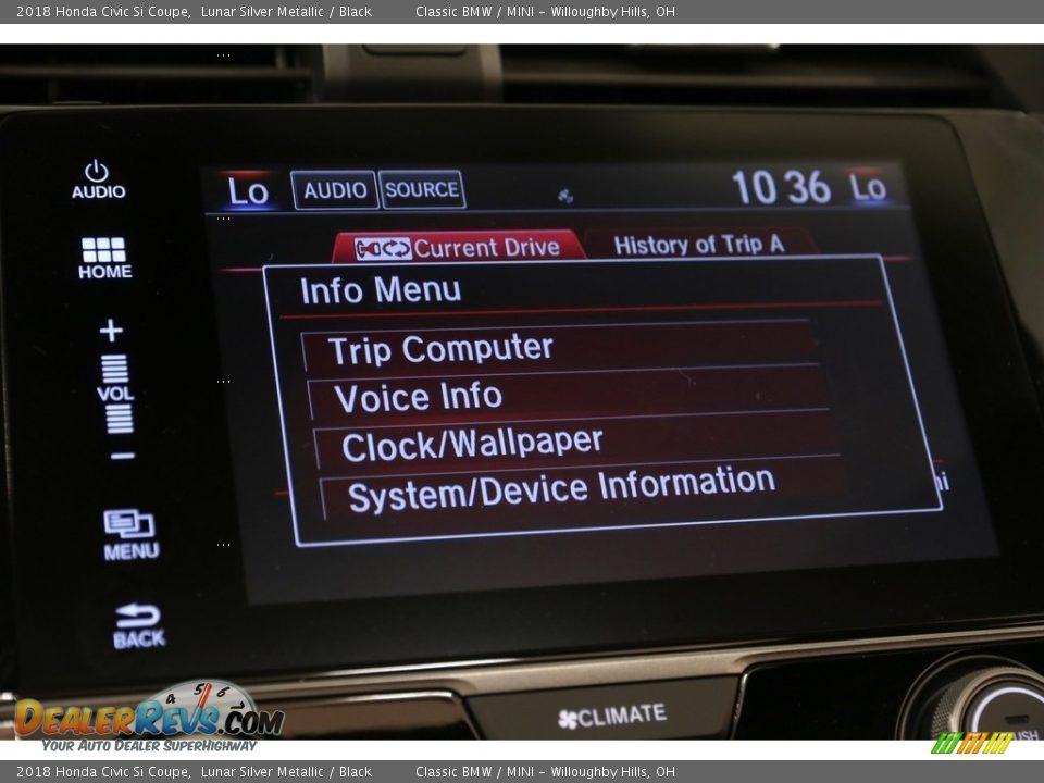 2018 Honda Civic Si Coupe Lunar Silver Metallic / Black Photo #11