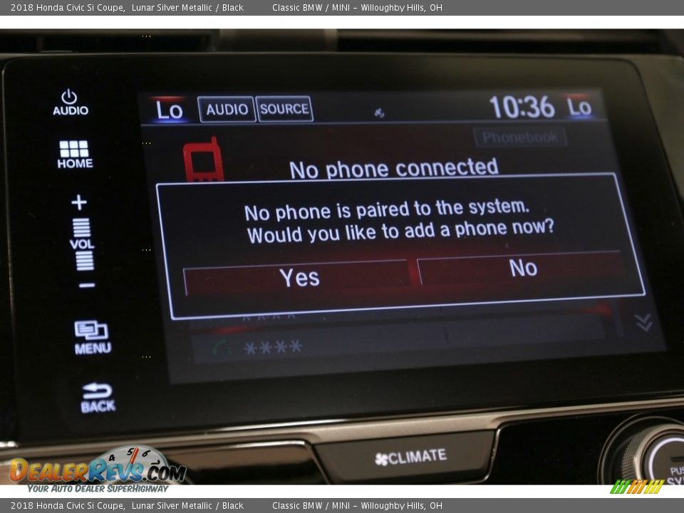 2018 Honda Civic Si Coupe Lunar Silver Metallic / Black Photo #12