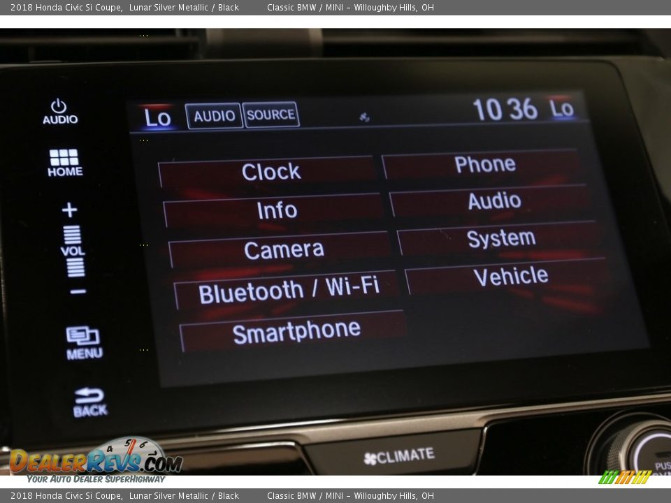2018 Honda Civic Si Coupe Lunar Silver Metallic / Black Photo #13