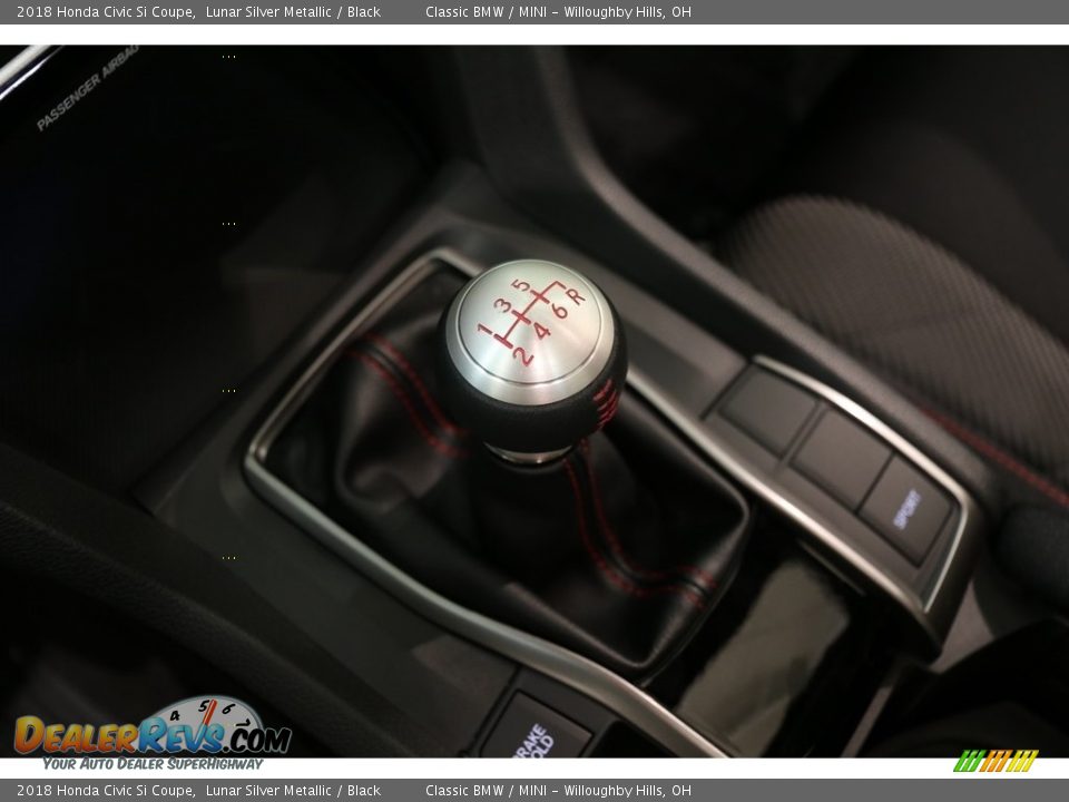 2018 Honda Civic Si Coupe Lunar Silver Metallic / Black Photo #16