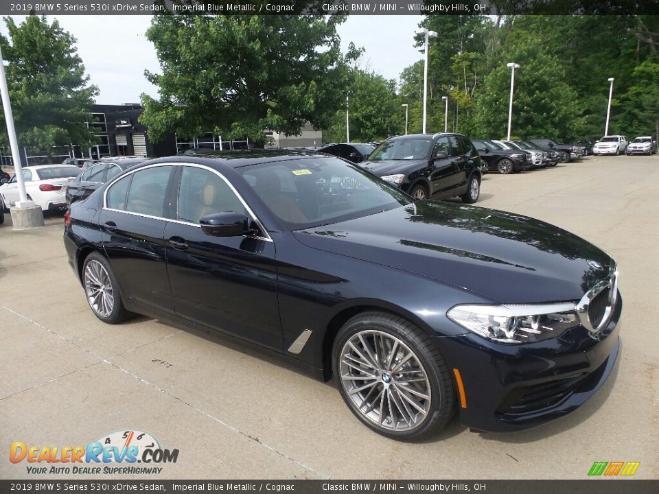 2019 BMW 5 Series 530i xDrive Sedan Imperial Blue Metallic / Cognac Photo #1