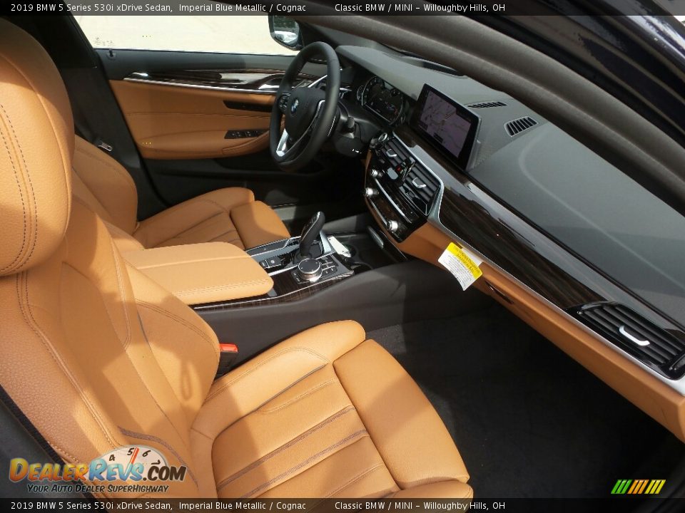 2019 BMW 5 Series 530i xDrive Sedan Imperial Blue Metallic / Cognac Photo #3
