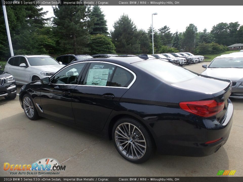 2019 BMW 5 Series 530i xDrive Sedan Imperial Blue Metallic / Cognac Photo #5