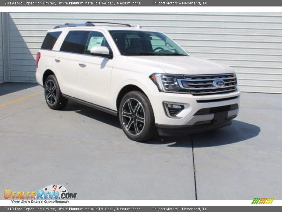 2019 Ford Expedition Limited White Platinum Metallic Tri-Coat / Medium Stone Photo #2