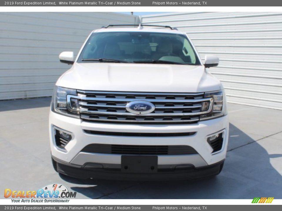 2019 Ford Expedition Limited White Platinum Metallic Tri-Coat / Medium Stone Photo #3