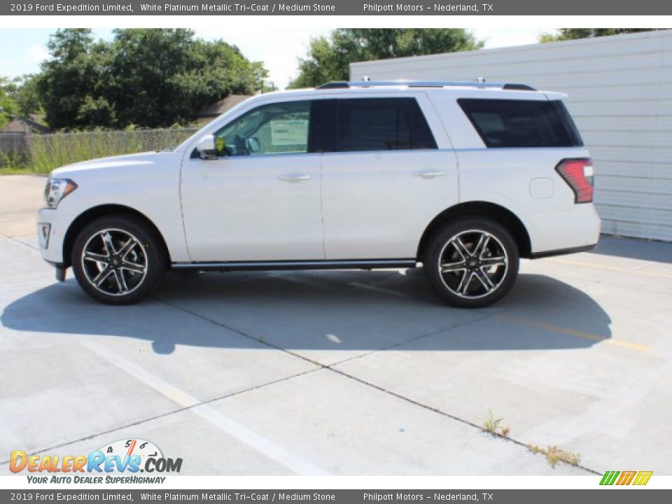 2019 Ford Expedition Limited White Platinum Metallic Tri-Coat / Medium Stone Photo #6