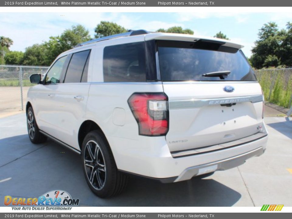 2019 Ford Expedition Limited White Platinum Metallic Tri-Coat / Medium Stone Photo #7
