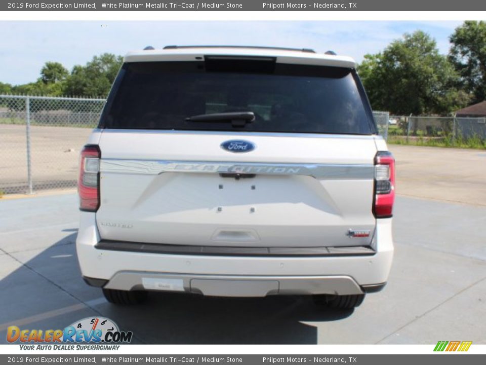 2019 Ford Expedition Limited White Platinum Metallic Tri-Coat / Medium Stone Photo #8