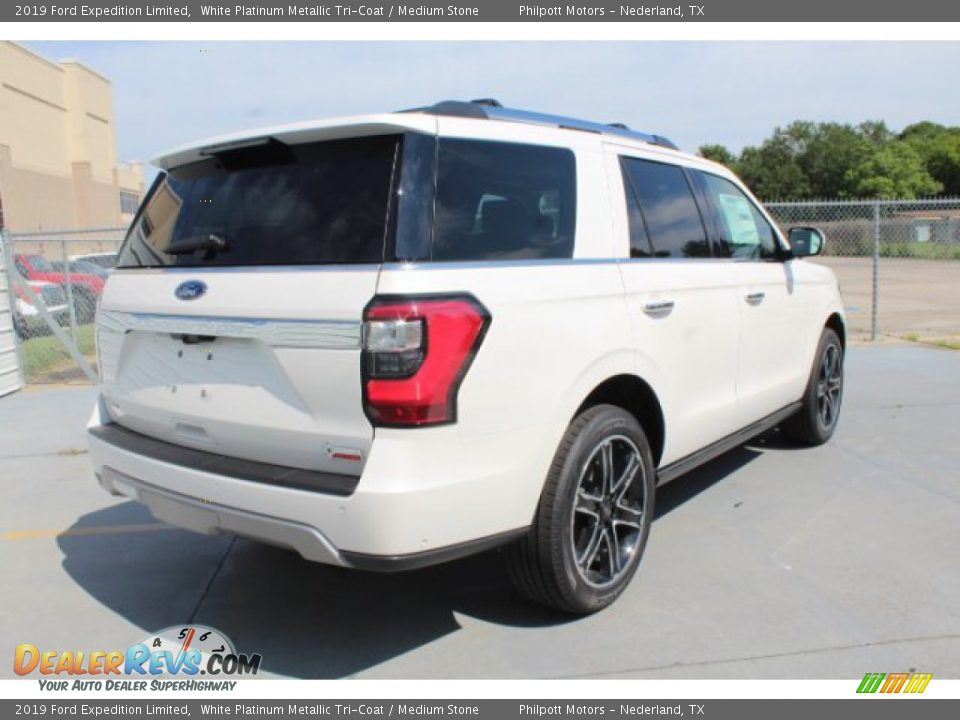2019 Ford Expedition Limited White Platinum Metallic Tri-Coat / Medium Stone Photo #9