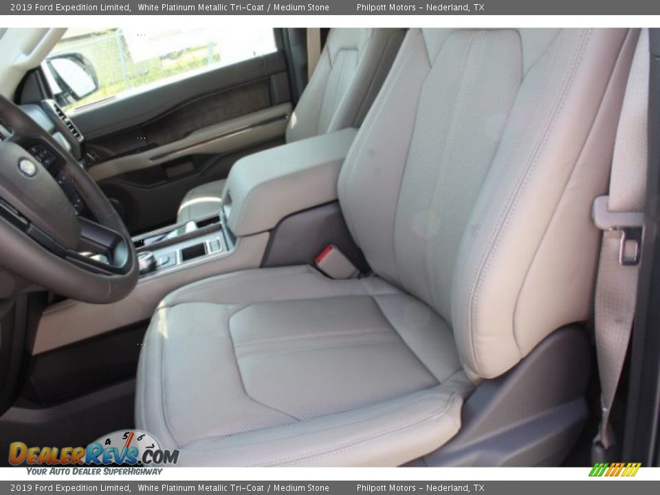 2019 Ford Expedition Limited White Platinum Metallic Tri-Coat / Medium Stone Photo #12
