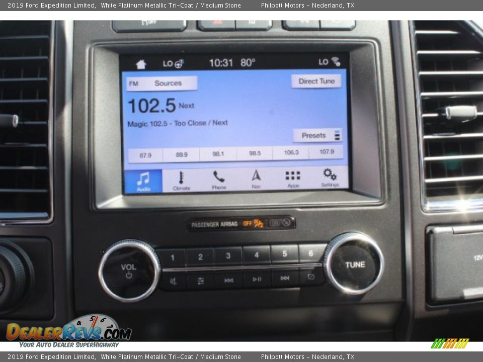 2019 Ford Expedition Limited White Platinum Metallic Tri-Coat / Medium Stone Photo #14
