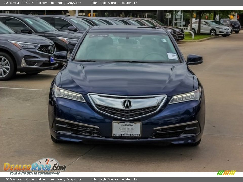 2016 Acura TLX 2.4 Fathom Blue Pearl / Graystone Photo #2