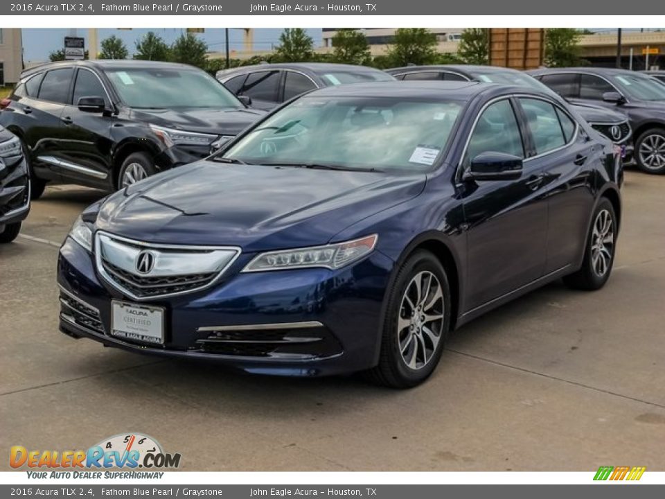 2016 Acura TLX 2.4 Fathom Blue Pearl / Graystone Photo #3
