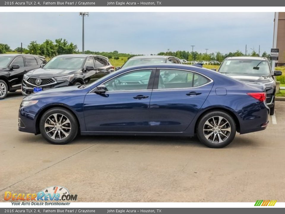 2016 Acura TLX 2.4 Fathom Blue Pearl / Graystone Photo #4