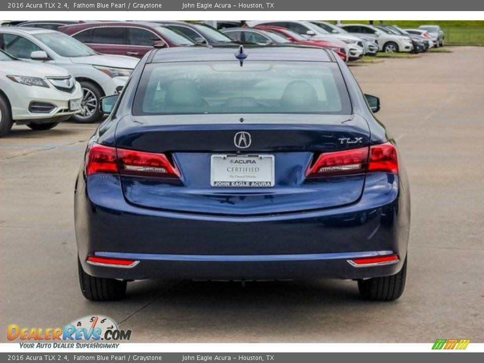 2016 Acura TLX 2.4 Fathom Blue Pearl / Graystone Photo #6