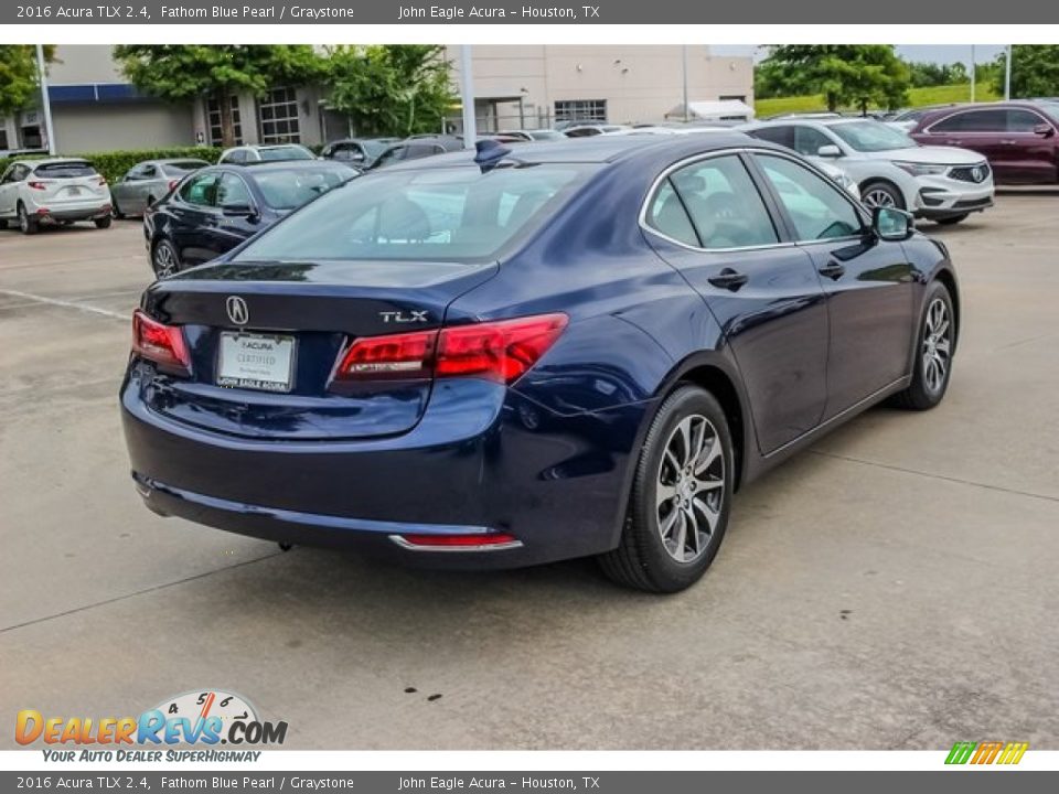2016 Acura TLX 2.4 Fathom Blue Pearl / Graystone Photo #7