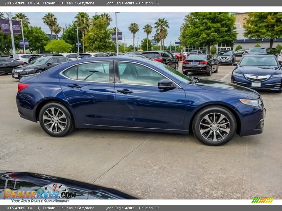 2016 Acura TLX 2.4 Fathom Blue Pearl / Graystone Photo #8