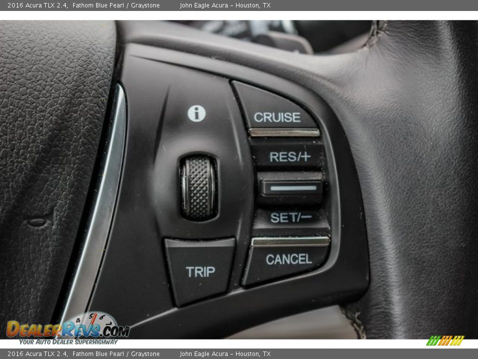2016 Acura TLX 2.4 Fathom Blue Pearl / Graystone Photo #35