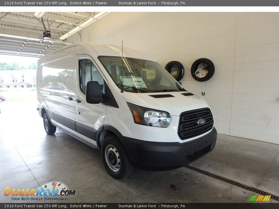 2019 Ford Transit Van 250 MR Long Oxford White / Pewter Photo #1