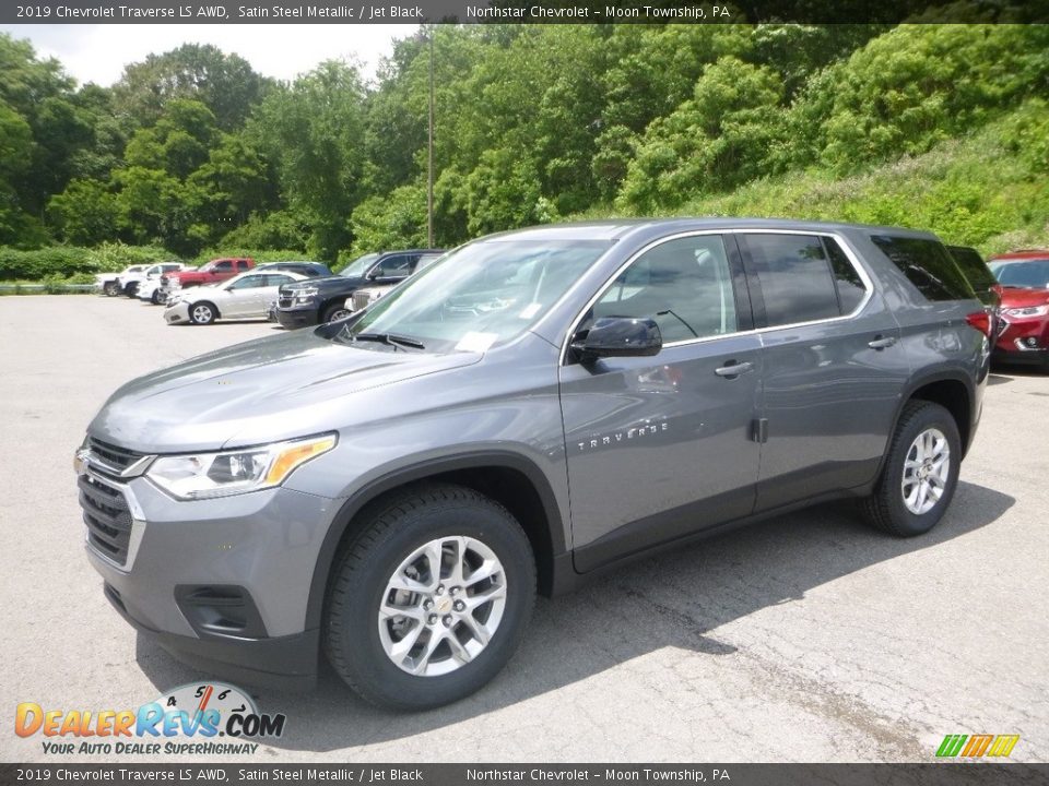 2019 Chevrolet Traverse LS AWD Satin Steel Metallic / Jet Black Photo #1