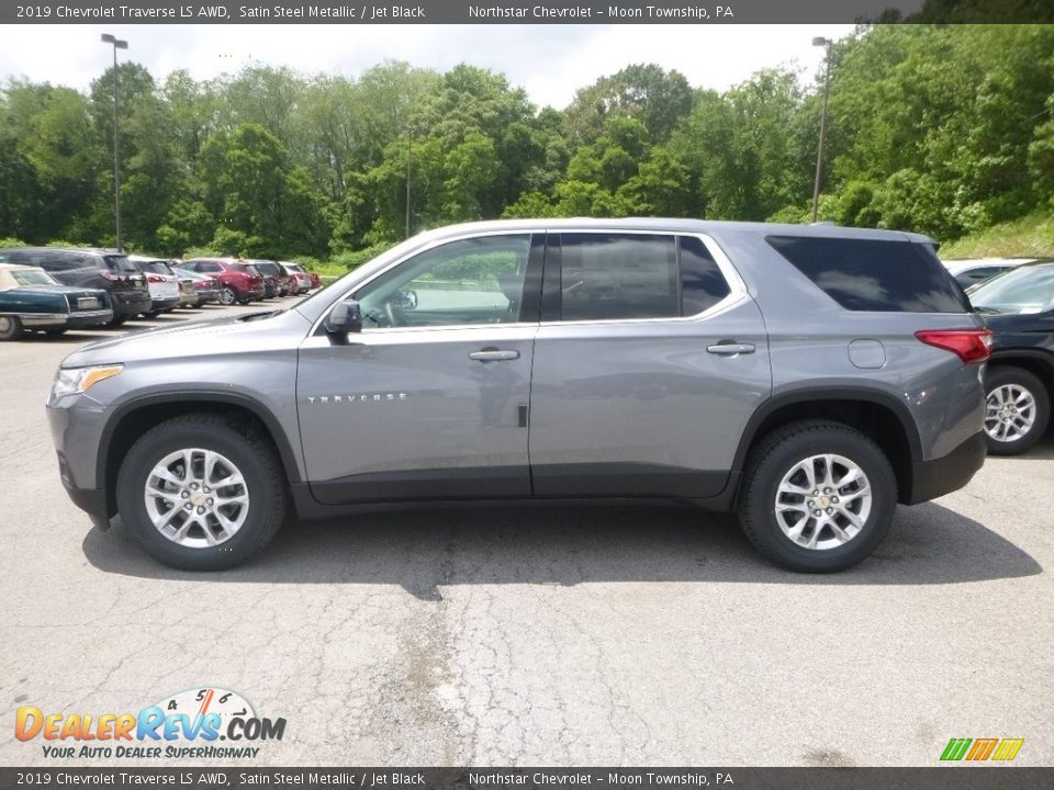 2019 Chevrolet Traverse LS AWD Satin Steel Metallic / Jet Black Photo #2