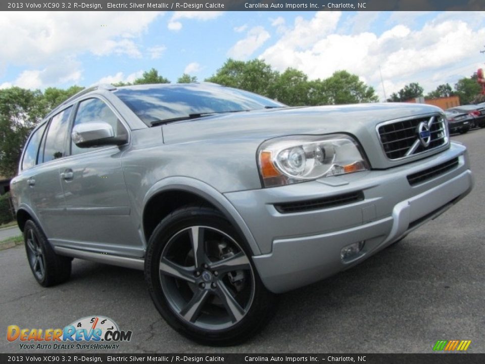2013 Volvo XC90 3.2 R-Design Electric Silver Metallic / R-Design Calcite Photo #2