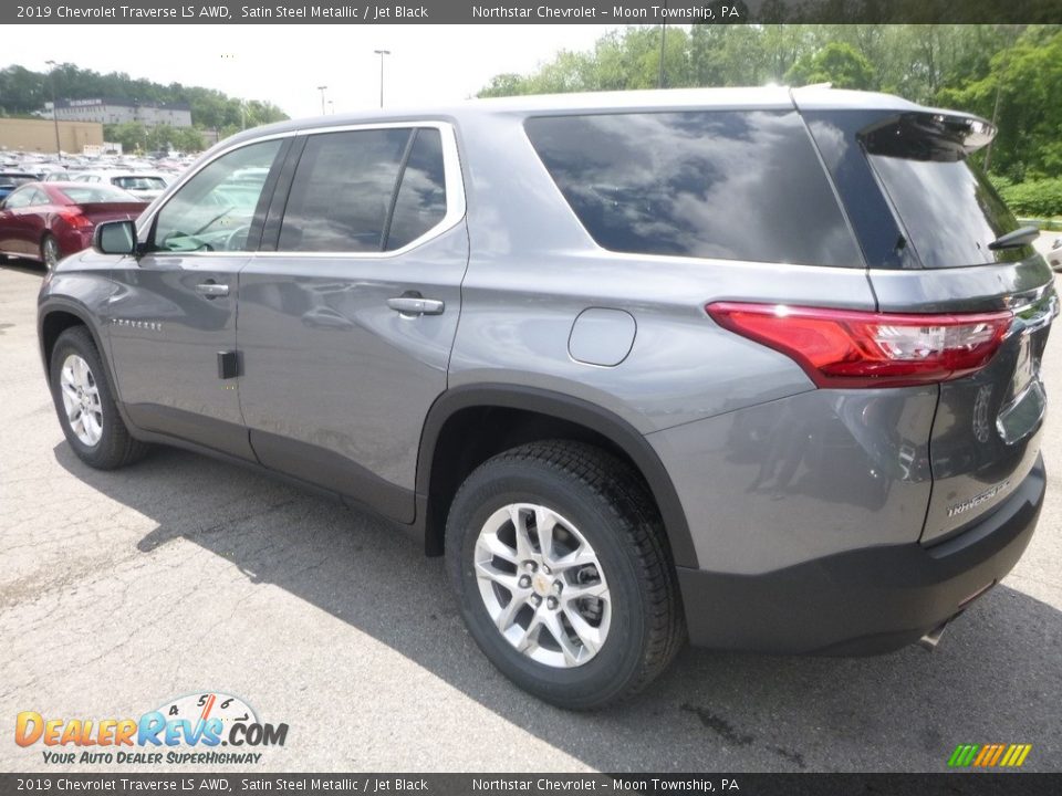 2019 Chevrolet Traverse LS AWD Satin Steel Metallic / Jet Black Photo #3