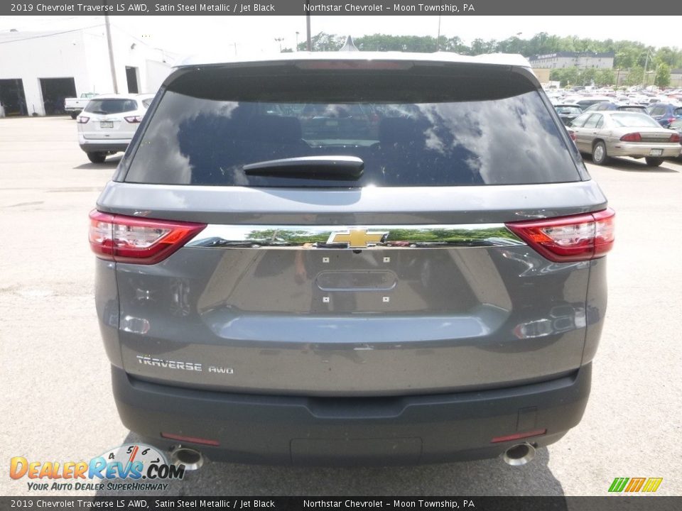 2019 Chevrolet Traverse LS AWD Satin Steel Metallic / Jet Black Photo #4