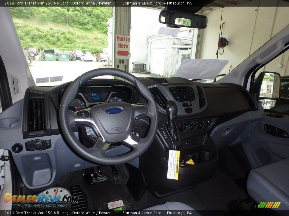 2019 Ford Transit Van 250 MR Long Oxford White / Pewter Photo #11