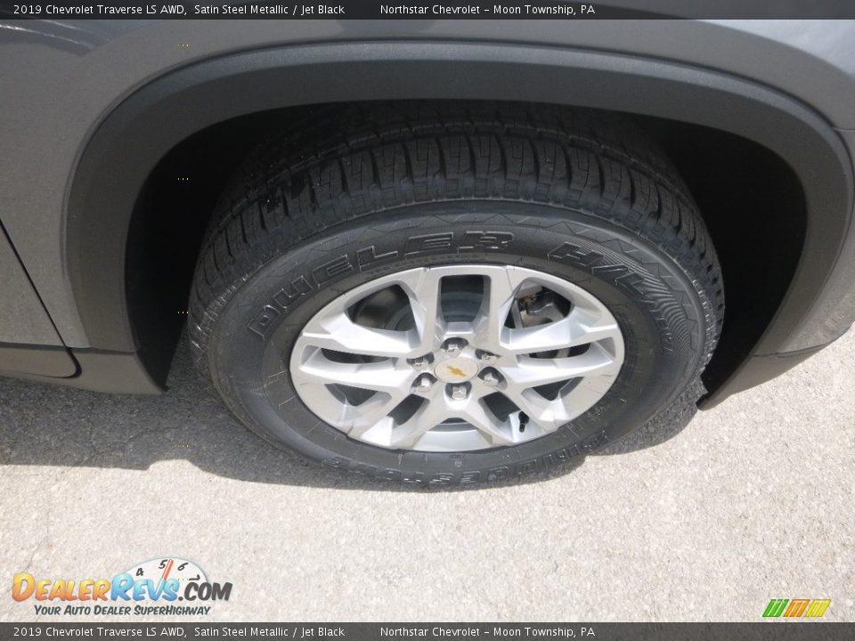 2019 Chevrolet Traverse LS AWD Satin Steel Metallic / Jet Black Photo #9