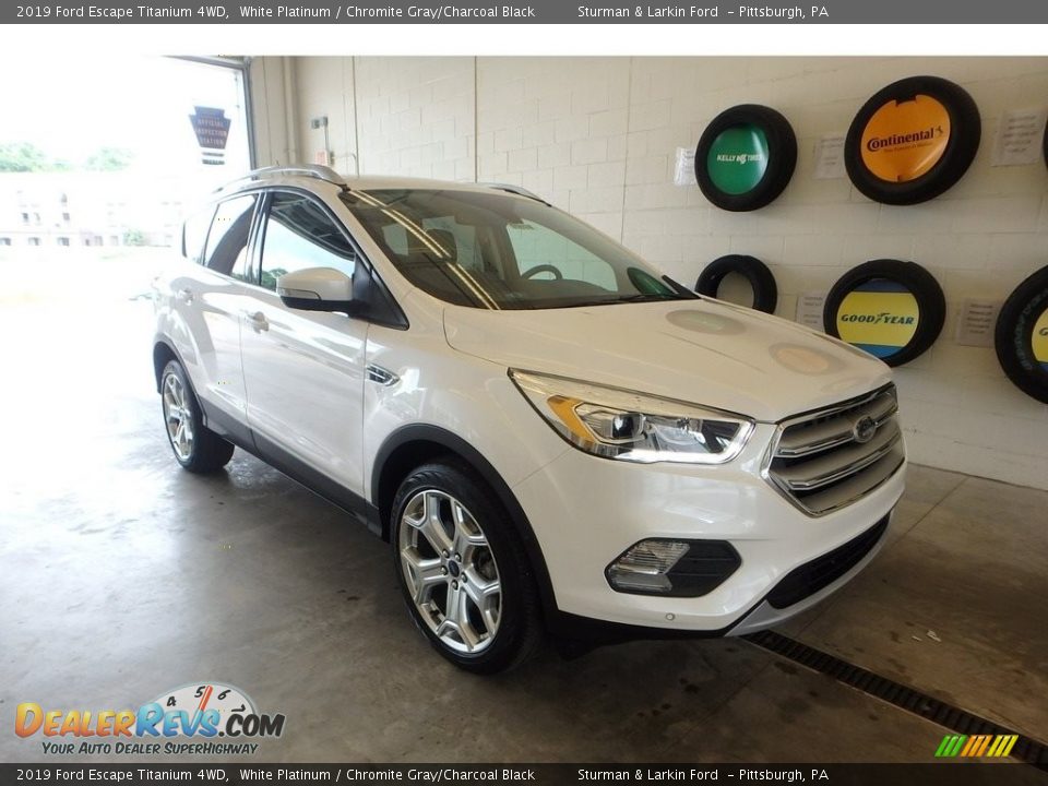 2019 Ford Escape Titanium 4WD White Platinum / Chromite Gray/Charcoal Black Photo #1