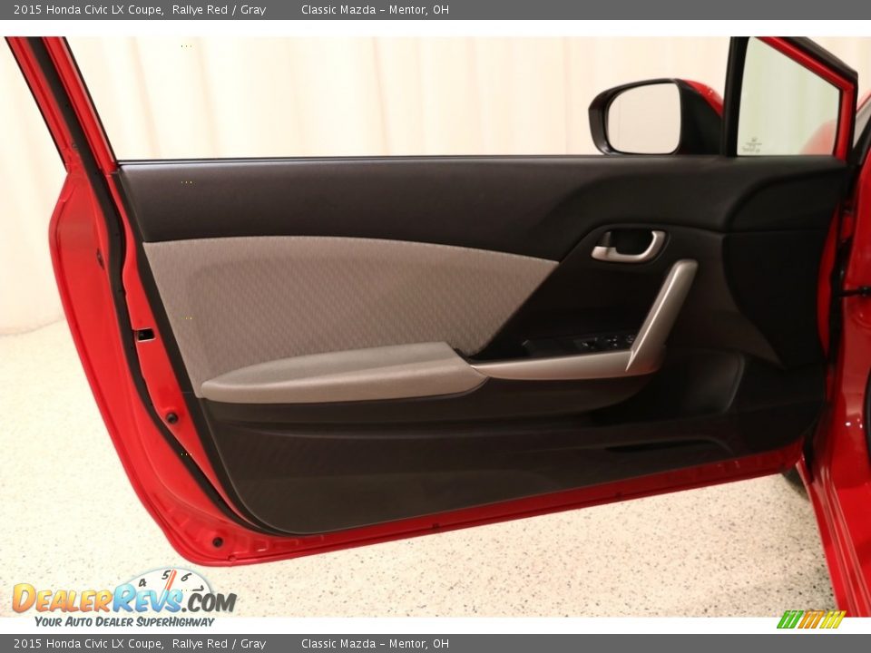 2015 Honda Civic LX Coupe Rallye Red / Gray Photo #4