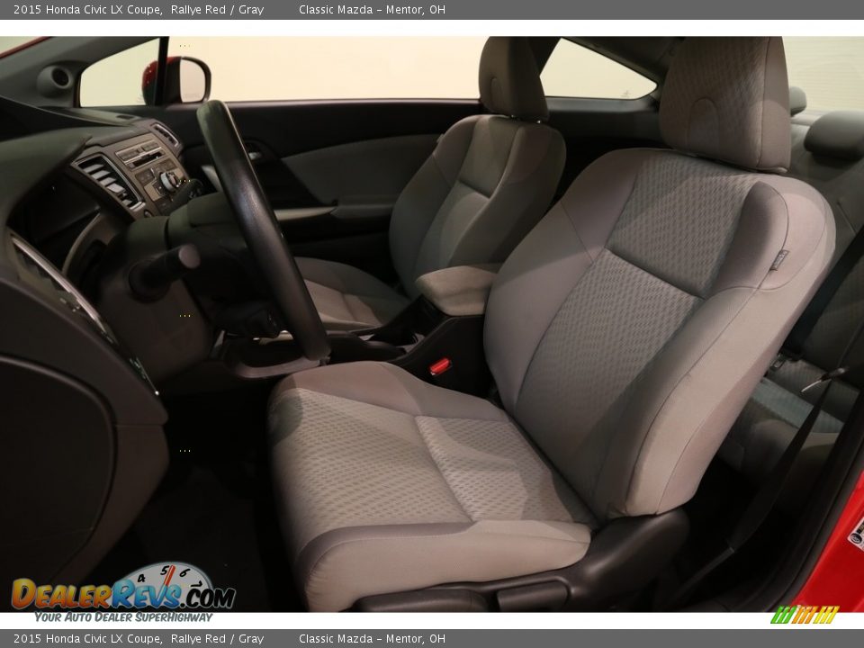 2015 Honda Civic LX Coupe Rallye Red / Gray Photo #5