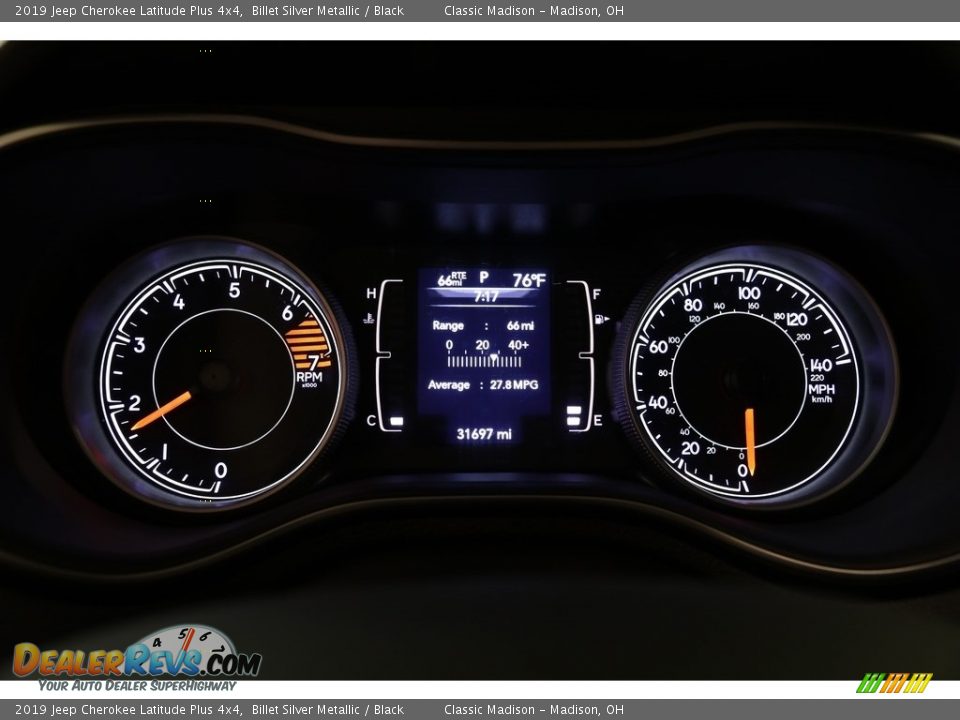 2019 Jeep Cherokee Latitude Plus 4x4 Billet Silver Metallic / Black Photo #10