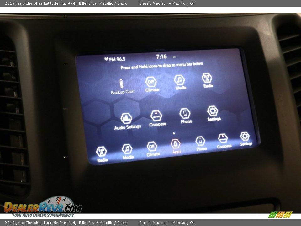 2019 Jeep Cherokee Latitude Plus 4x4 Billet Silver Metallic / Black Photo #13