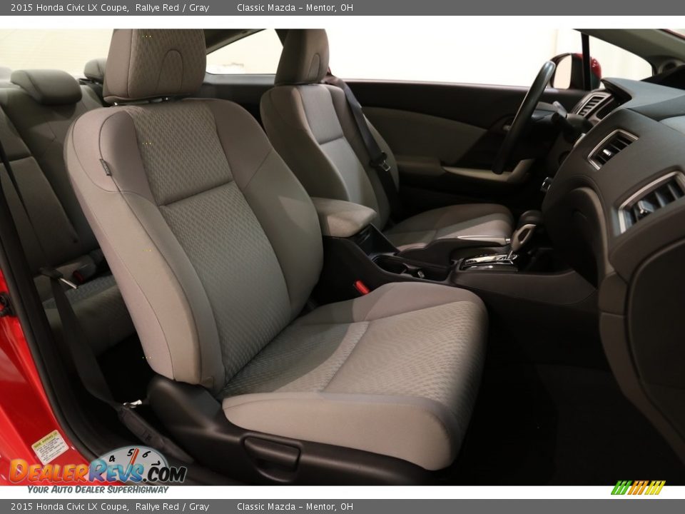 2015 Honda Civic LX Coupe Rallye Red / Gray Photo #14
