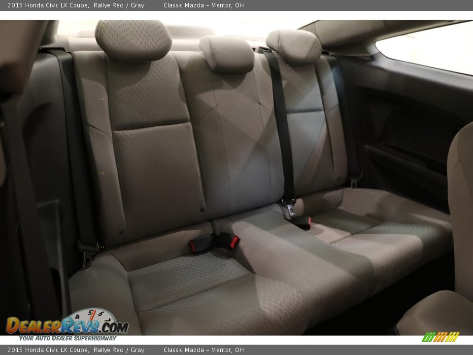 2015 Honda Civic LX Coupe Rallye Red / Gray Photo #15