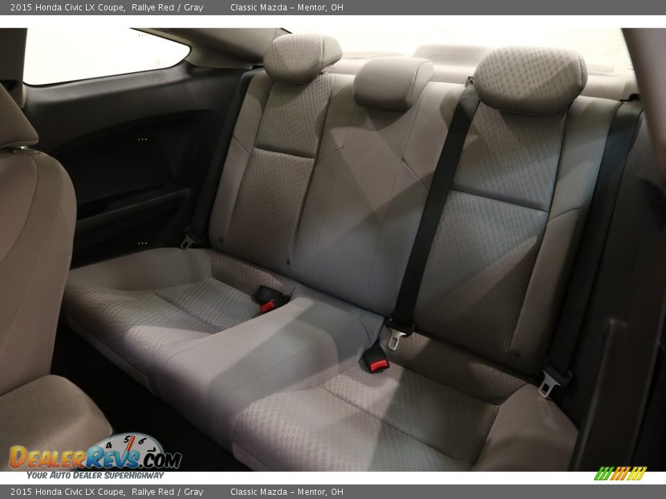 2015 Honda Civic LX Coupe Rallye Red / Gray Photo #16