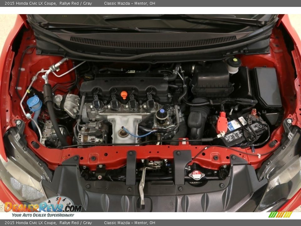 2015 Honda Civic LX Coupe Rallye Red / Gray Photo #18