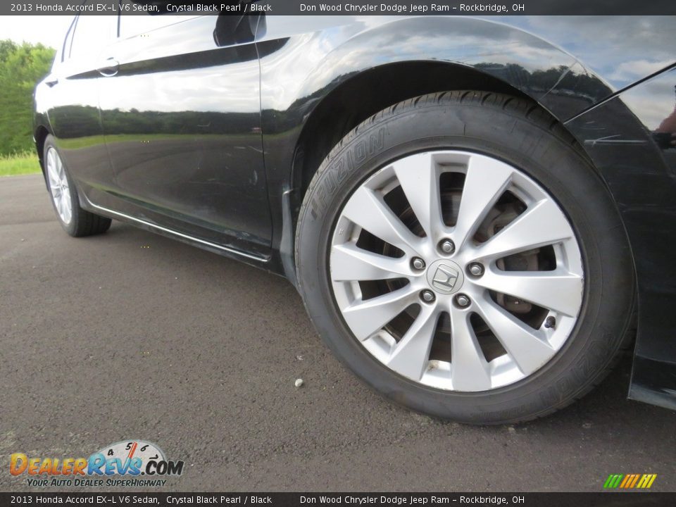 2013 Honda Accord EX-L V6 Sedan Crystal Black Pearl / Black Photo #4