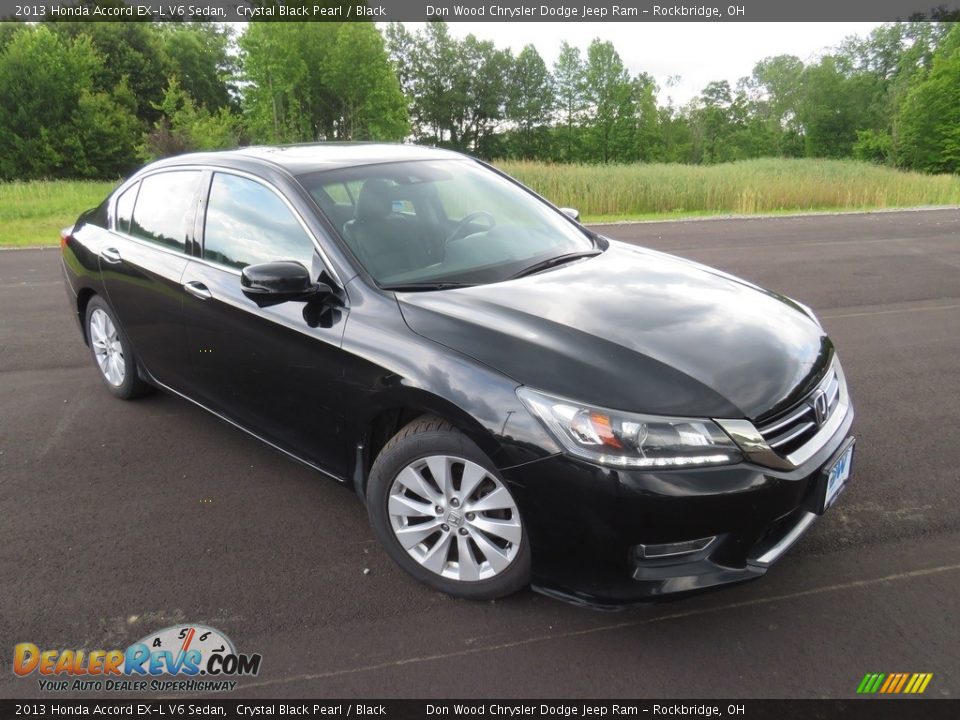 2013 Honda Accord EX-L V6 Sedan Crystal Black Pearl / Black Photo #5